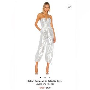 BNWT Lovers and Friends metallic jumpsuit